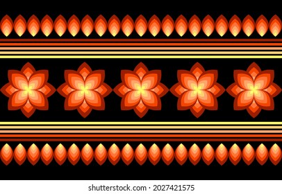 Geometric ethnic oriental ikat pattern traditional Design for background,carpet,wallpaper,clothing,wrapping,Batik,fabric,Vector illustration.embroidery style.