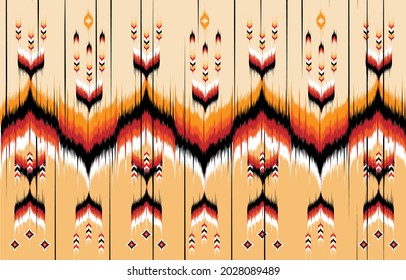 Patrón geométrico étnico oriental ikat tradicional Diseño para el fondo,
alfombra, papel pintado, ropa, envoltura,Batik,tela,Ilustración vectorial.estilo bordado.

