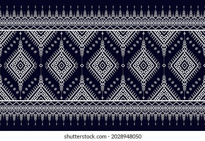 Geometric ethnic oriental ikat pattern traditional Design for background,
carpet,wallpaper,clothing,wrapping,Batik,fabric,Vector illustration.embroidery style.
