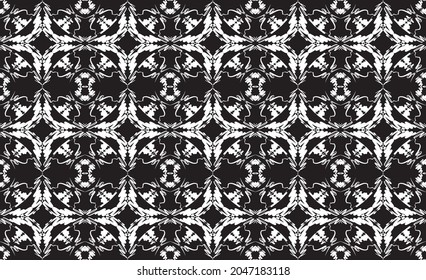 Geometric ethnic oriental ikat pattern traditional Design for background,carpet,wallpaper,clothing,wrapping,Batik,fabric,Vector illustration.embroidery style.
