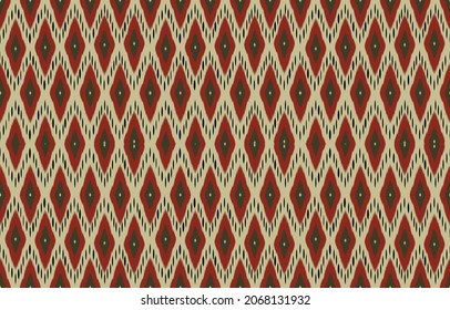 Geometric ethnic oriental ikat pattern traditional Design for background,carpet,wallpaper,clothing,wrapping,fabric,Vector illustration.embroidery style.