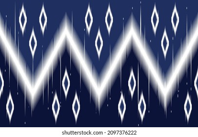 Geometric ethnic oriental ikat pattern traditional Design for background,carpet,waembroidery style.