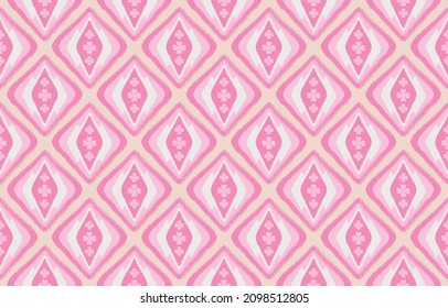 Geometric ethnic oriental ikat pattern traditional Design for background,carpet,embroidery style.