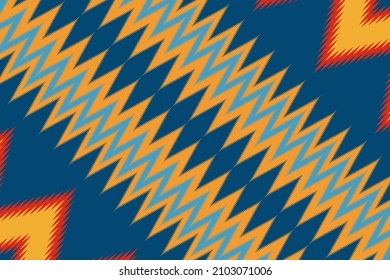 Geometric ethnic oriental ikat pattern traditional. Tribal ethnic pattern or home wallpaper. Design of background, carpet, wallpaper, clothing, wrapping, batik, fabric, illustration, embroidery style.