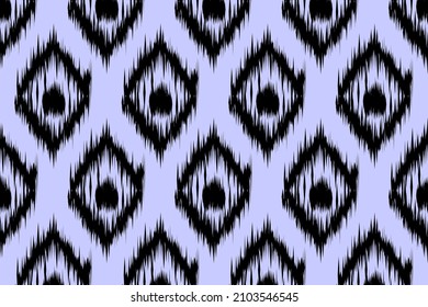 Geometric ethnic oriental ikat pattern traditional Design for background,carpet,wallpaper,clothing,wrapping,Batik,fabric,Vector illustration.embroidery style