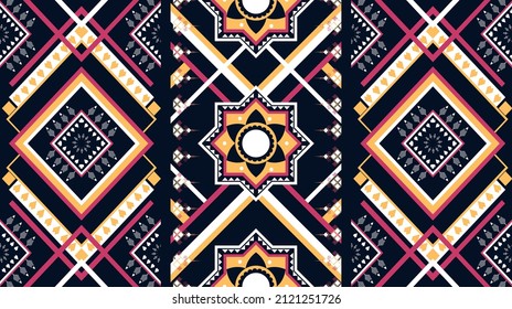 Diseño tradicional geométrico étnico oriental ikat patrón tradicional Diseño geométrico étnico oriental tradicional Diseño para fondo, alfombra, papel pintado, ropa, envoltura, tela, bordado estilo.wave.line.Eps10