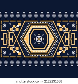 Diseño tradicional geométrico étnico oriental ikat patrón tradicional Diseño geométrico étnico oriental tradicional Diseño para fondo, alfombra, papel pintado, ropa, envoltura, tela, bordado estilo.wave.line.Eps10
