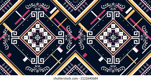 Geometric ethnic oriental ikat pattern traditional Design.Geometric ethnic oriental pattern traditional Design for background,carpet,wallpaper,clothing,wrapping,fabric,embroidery style.wave.line.Eps10