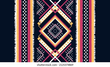Geometric ethnic oriental ikat pattern traditional Design.Geometric ethnic oriental pattern traditional Design for background,carpet,wallpaper,clothing,wrapping,fabric,embroidery style.wave.line.Eps10