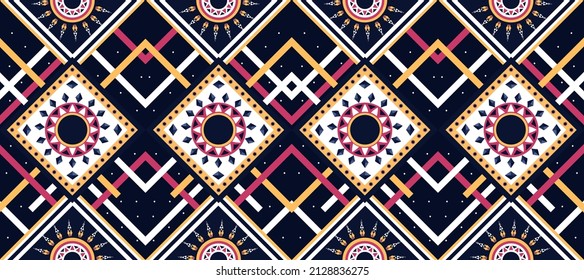 Geometric ethnic oriental ikat pattern traditional Design.Geometric ethnic oriental pattern traditional Design for background,carpet,wallpaper,clothing,wrapping,fabric,embroidery style.wave.line.Eps10