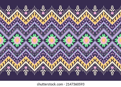 Diseño tradicional del patrón de Ikat oriental geométrico para tapiz de tapiz de alfombras de fondo envuelto de tela de tela de tela de tejido de batik estilo bordado.