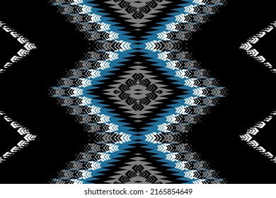 Geometric ethnic oriental ikat pattern traditional tribal Design for background,carpet,wallpaper,clothing,wrapping,batik,fabric,vector illustration. Embroidery style.