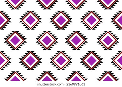 Geometric ethnic oriental ikat pattern traditional Design for background,carpet,wallpaper,clothing,wrapping,Batik,fabric,Vector illustration.embroidery style.