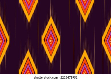 Geometric ethnic oriental ikat pattern traditional Design for background,carpet,wallpaper,clothing,wrapping,Batik,fabric,Vector illustration.