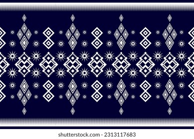 Geometric Ethnic Oriental Ikat Pattern Traditional Design for Background, Carpet, Wallpaper, Clothing, Wrapping, Batik, Fabric. Embroidery Style.