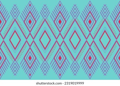 Diseño tradicional de Ikat oriental geométrico para fondo, alfombra, tapicería, ropa, envolver, batik, tela, alfombra, bordado, tetón claro - Desierto rojo púrpura y brillante