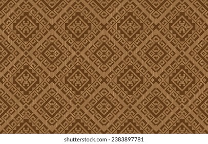 Patrón geométrico étnico oriental ikat tradicional Diseño para fondo, alfombra, papel pintado, ropa, envoltura,Batik,tela,Ilustración vectorial.estilo bordado.