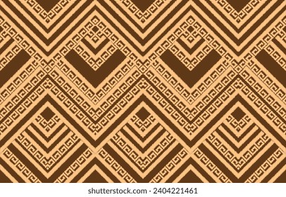 Patrón geométrico étnico oriental ikat tradicional Diseño para fondo, alfombra, papel pintado, ropa, envoltura,Batik,tela,Ilustración vectorial.estilo bordado.