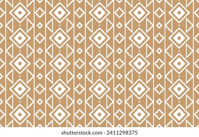 Patrón geométrico étnico oriental ikat tradicional Diseño para fondo, alfombra, papel pintado, ropa, envoltura,Batik,tela,Ilustración vectorial.estilo bordado