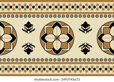 Geometric ethnic oriental ikat pattern traditional Design for background,carpet,wallpaper,clothing,wrapping,Batik,fabric,Vector illustration.embroidery style.