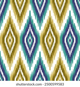 Geometric ethnic oriental ikat pattern traditional Design for background,carpet,wallpaper,clothing,wrapping,Batik,fabric,Vector illustration.embroidery style.