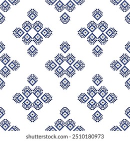 Geometric Ethnic Oriental Ikat Pattern Traditional Design for Background, Carpet, Wallpaper, Clothing, Wrapping, Batik, Fabric. Embroidery Style.