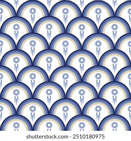 Geometric Ethnic Oriental Ikat Muster Traditionelles Design für Hintergrund, Teppich, Tapete, Kleidung, Umhüllung, Batik, Stoff. Stickerei Stil.