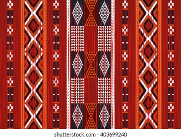 Geometric ethnic oriental ikat pattern traditional Design for background,carpet,wallpaper,clothing,wrapping,Batik,fabric,Vector illustration.embroidery style.