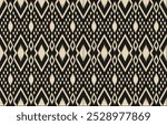 Geometric ethnic oriental ikat seamless pattern  color oriental. Aztec ornament print. Design for background ,curtain, carpet, wallpaper, clothing, wrapping, Batik, vector illustration.