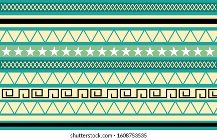Geometric ethnic oriental ikat seamless pattern traditional Design for background,carpet,wallpaper,clothing,wrapping,Batik,fabric,Vector illustration.embroidery style.