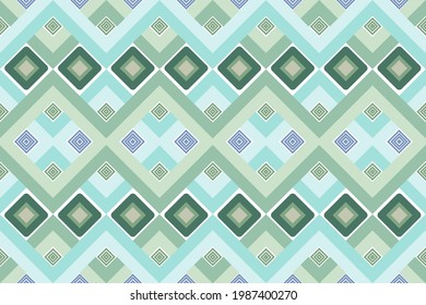 Geometric ethnic oriental ikat seamless pattern traditional Design for background,carpet,wallpaper,clothing,wrapping,Batik,fabric,Vector illustration.