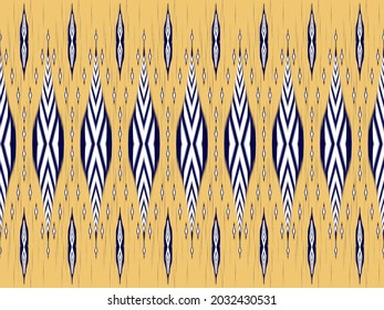 Geometric ethnic oriental ikat seamless pattern traditional Design for background,carpet,wallpaper,clothing,wrapping,Batik,fabric,Vector illustration.embroidery style.