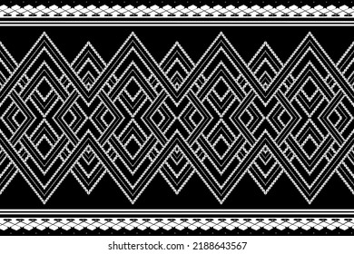 Geometric ethnic oriental ikat seamless pattern traditional Design for background,Beautiful figure tribal Ukrainian geometric ethnic oriental pattern traditional on black background,carpet,wallpaper,A