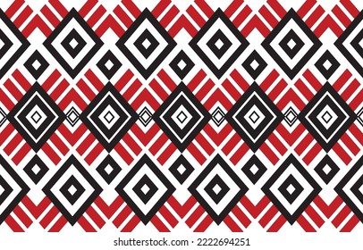 Geometric, Ethnic oriental ikat seamless pattern traditional design for background, carpet wallpaper, clothing,wrapping,batik,fabric ,vector illustration,embroidery style