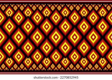 Geometric ethnic oriental ikat seamless pattern traditional in tribal.Design for background,carpet,Batik,cover,textile,wallpaper,clothing,wrapping,fabric,printing,Vector illustration.embroidery style.