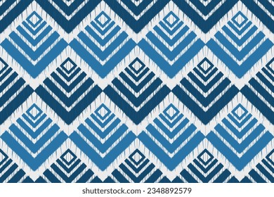 Geometric ethnic oriental ikat seamless pattern traditional background. vector design for fashion, fabric, wallpaper and all prints color. carpet,wallpaper,clothing,wrapping,Batik,fabric.