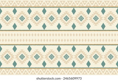 Geometric ethnic oriental ikat seamless pattern  color oriental. Aztec ornament print. Design for background ,curtain, carpet, wallpaper, clothing, wrapping, Batik, vector illustration.