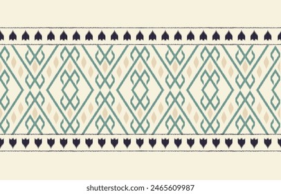 Geometric ethnic oriental ikat seamless pattern  color oriental. Aztec ornament print. Design for background ,curtain, carpet, wallpaper, clothing, wrapping, Batik, vector illustration.