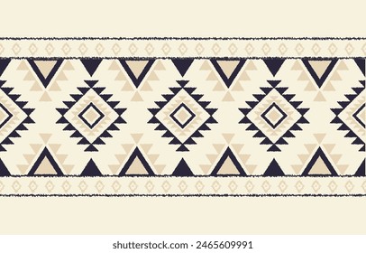 Geometric ethnic oriental ikat seamless pattern  color oriental. Aztec ornament print. Design for background ,curtain, carpet, wallpaper, clothing, wrapping, Batik, vector illustration.