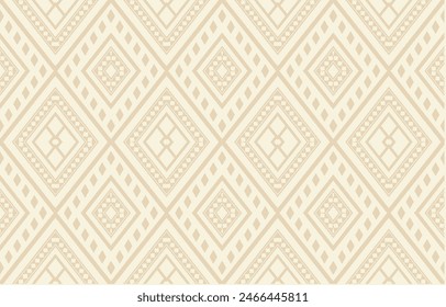 Ikat oriental étnico geométrico sin patrón de color oriental. Estampado de ornamento azteca. Diseño para el fondo, cortina, alfombra, Fondo de pantalla, ropa, envoltura, Batik, Ilustración vectorial.