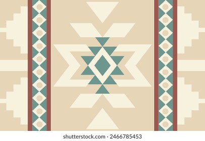 Geometric ethnic oriental ikat seamless pattern  color oriental. Aztec ornament print. Design for background ,curtain, carpet, wallpaper, clothing, wrapping, Batik, vector illustration.
