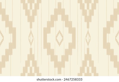 Ikat oriental étnico geométrico sin patrón de color oriental. Estampado de ornamento azteca. Diseño para el fondo, cortina, alfombra, Fondo de pantalla, ropa, envoltura, Batik, Ilustración vectorial.