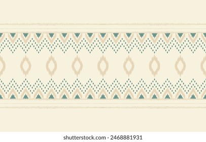Geometric ethnic oriental ikat seamless pattern  color oriental. Aztec ornament print. Design for background ,curtain, carpet, wallpaper, clothing, wrapping, Batik, vector illustration.