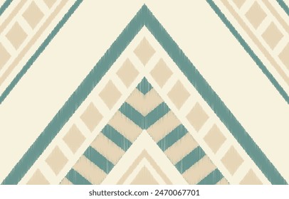 Geometric ethnic oriental ikat seamless pattern  color oriental. Aztec ornament print. Design for background ,curtain, carpet, wallpaper, clothing, wrapping, Batik, vector illustration.