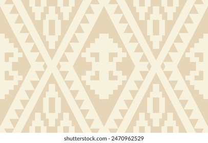 Geometric ethnic oriental ikat seamless pattern  color oriental. Aztec ornament print. Design for background ,curtain, carpet, wallpaper, clothing, wrapping, Batik, vector illustration.