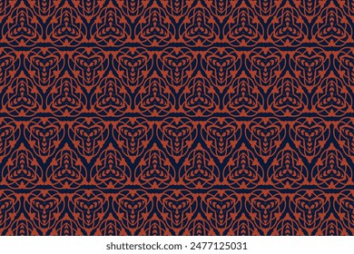 Geometric ethnic oriental ikat seamless pattern traditional Design for background,carpet,wallpaper,clothing,wrapping,Batik,fabric,Vector illustration.embroidery style.