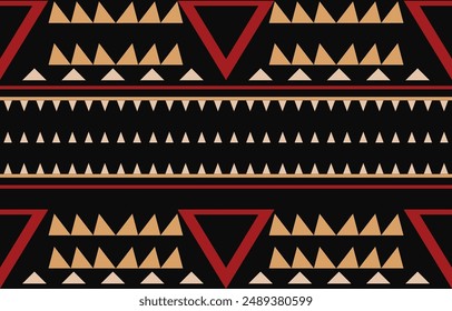 Geometric ethnic oriental ikat seamless pattern  color oriental. Aztec ornament print. Design for background ,curtain, carpet, wallpaper, clothing, wrapping, Batik, vector illustration.