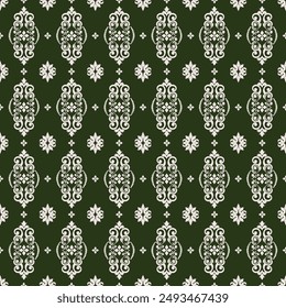 Geometric ethnic oriental  ikat seamless pattern traditional Design for background ,Capet,wall paper,cloth ing, wrapping,batik ,fabric ,vecter embroidery style.Vector Damask seamless pattern backgroun