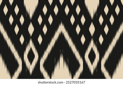 Geométrica étnica oriental ikat sin patrón de color oriental. Estampado de adorno azteca. Diseño para el fondo, cortina, alfombra, Fondo de pantalla, ropa, envoltura, Batik, Ilustración vectorial.