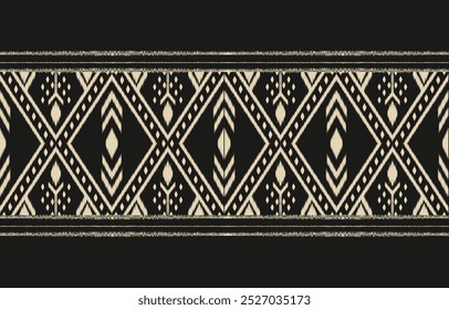 Geometric ethnic oriental ikat seamless pattern  color oriental. Aztec ornament print. Design for background ,curtain, carpet, wallpaper, clothing, wrapping, Batik, vector illustration.